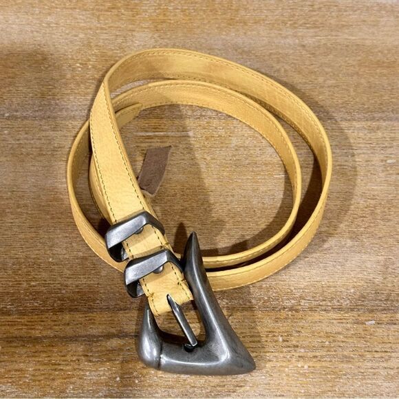 Free People Women’s Billie Leather Bohemian Metal Buckle Belt in the Size M/L - Picture 7 of 12